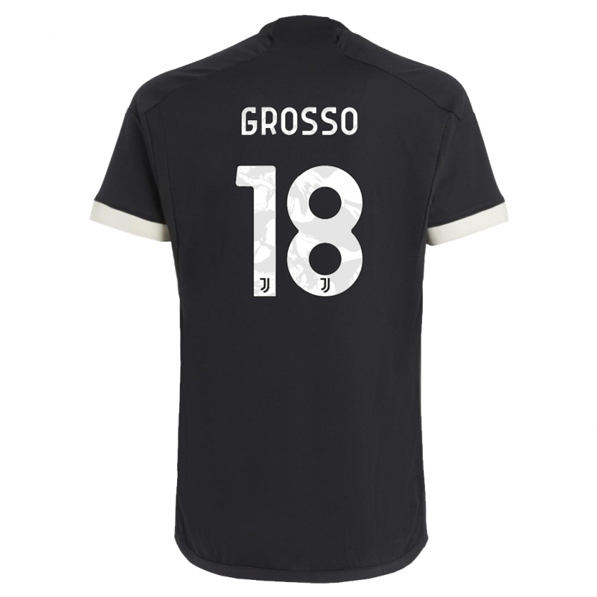 Kandiny Damen Filippo Grosso #18 Schwarz Ausweichtrikot Trikot 2023/24 T-Shirt