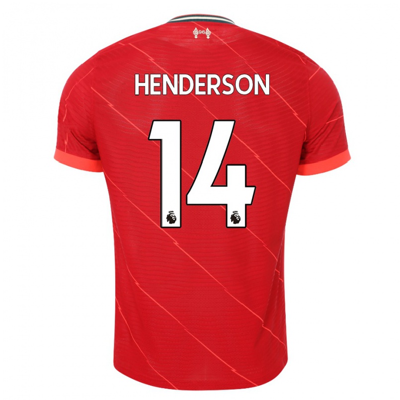 Kinder Fußball Henderson #14 Rot Heimtrikot Trikot 2021/22 T-shirt
