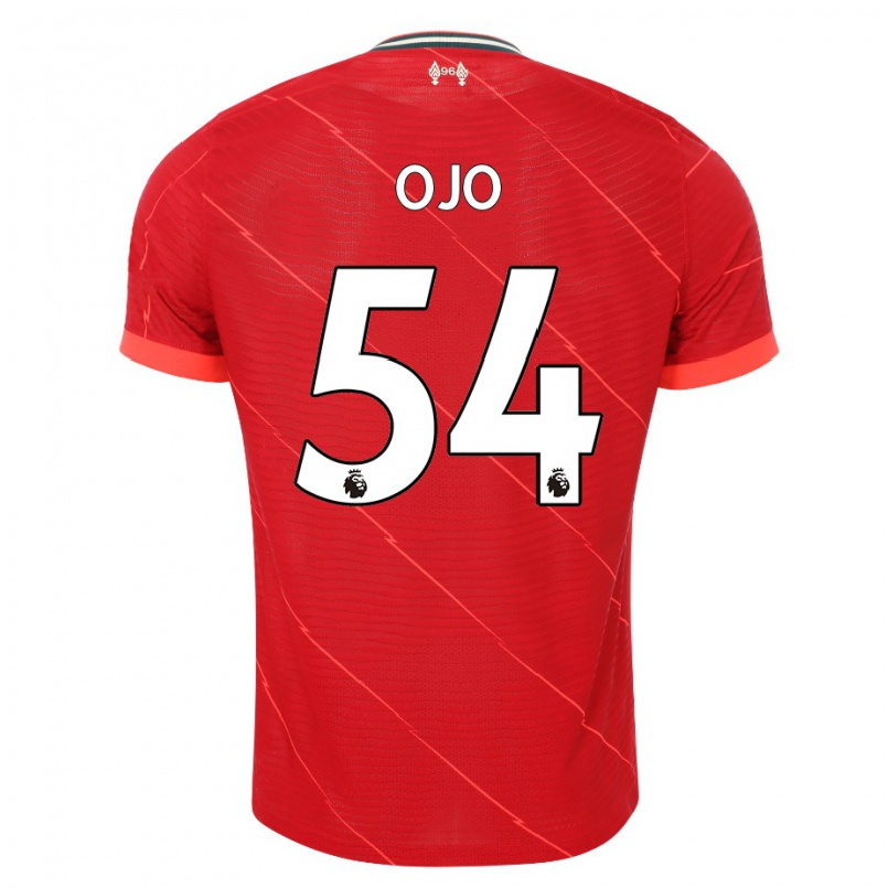 Kinder Fußball Sheyi Ojo #54 Rot Heimtrikot Trikot 2021/22 T-shirt