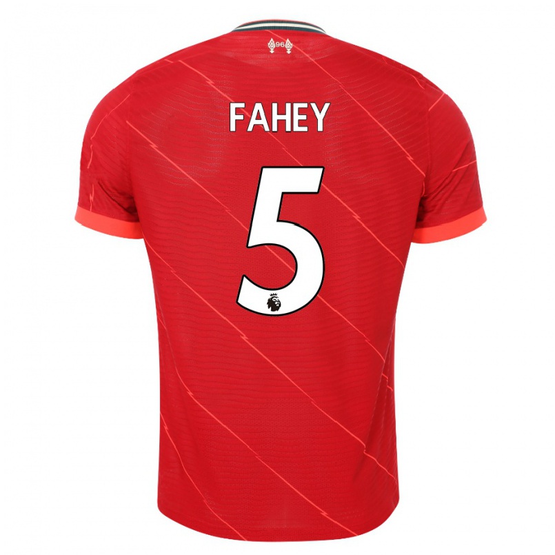 Kinder Fußball Niamh Fahey #5 Rot Heimtrikot Trikot 2021/22 T-shirt