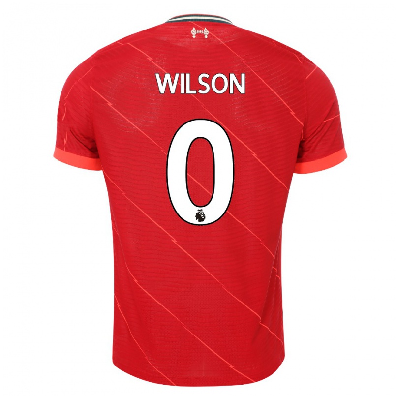 Kinder Fußball Sean Wilson #0 Rot Heimtrikot Trikot 2021/22 T-shirt