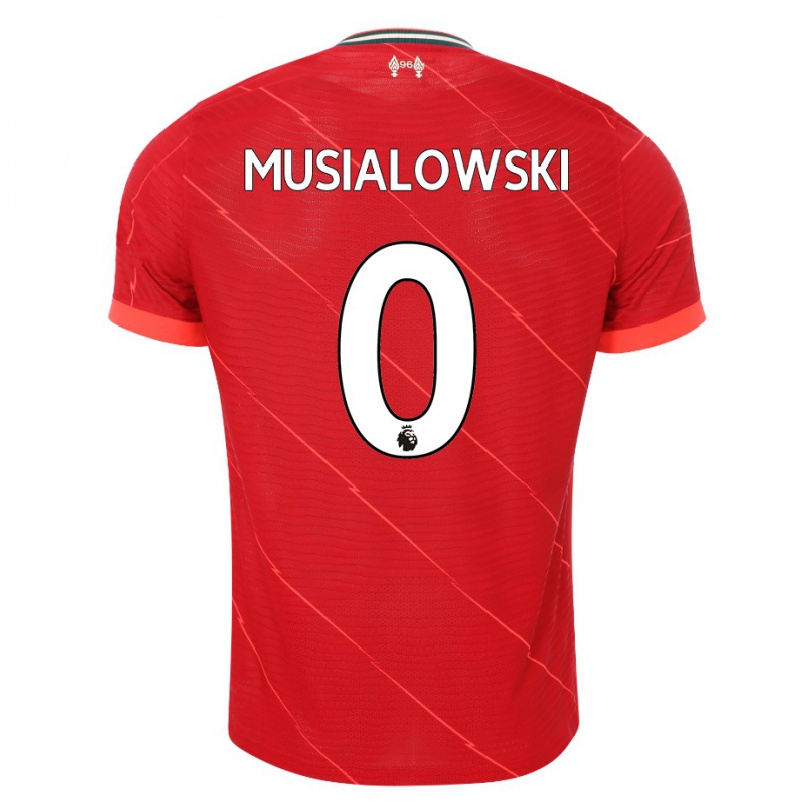 Kinder Fußball Mateusz Musialowski #0 Rot Heimtrikot Trikot 2021/22 T-shirt