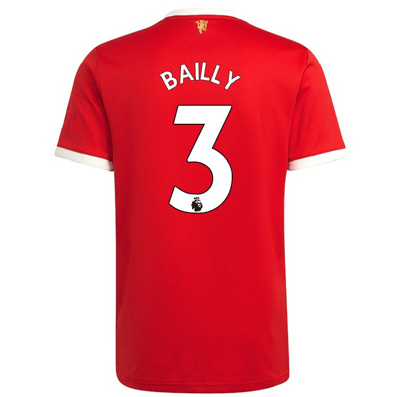 Kinder Fußball Eric Bailly #3 Rot Heimtrikot Trikot 2021/22 T-shirt