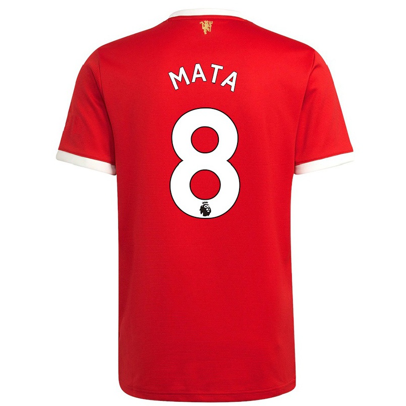 Kinder Fußball Juan Mata #8 Rot Heimtrikot Trikot 2021/22 T-shirt