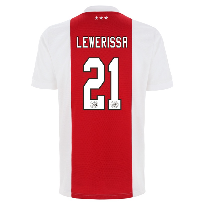 Kinder Fußball Vanity Lewerissa #21 Rot-weiss Heimtrikot Trikot 2021/22 T-shirt