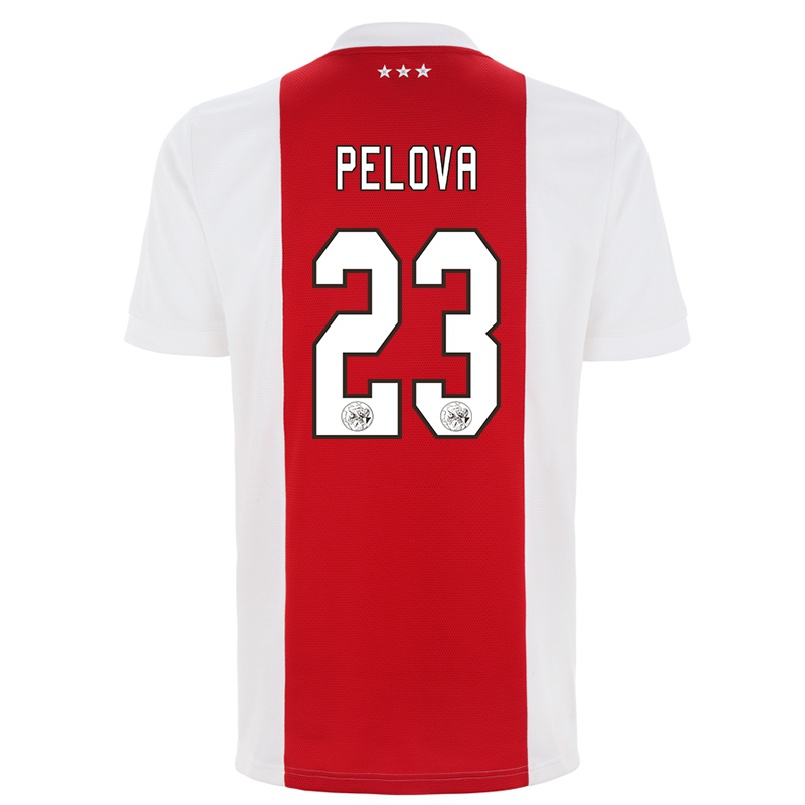 Kinder Fußball Victoria Pelova #23 Rot-weiss Heimtrikot Trikot 2021/22 T-shirt