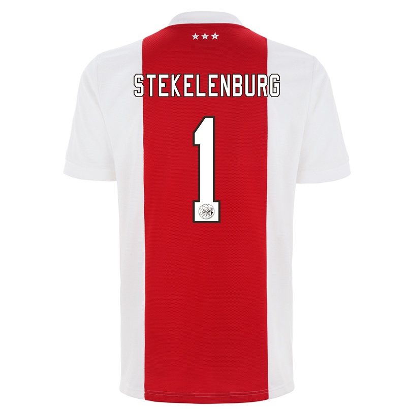 Kinder Fußball Maarten Stekelenburg #1 Rot-weiss Heimtrikot Trikot 2021/22 T-shirt