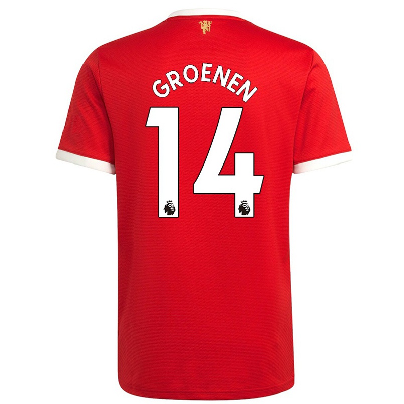 Kinder Fußball Jackie Groenen #14 Rot Heimtrikot Trikot 2021/22 T-shirt