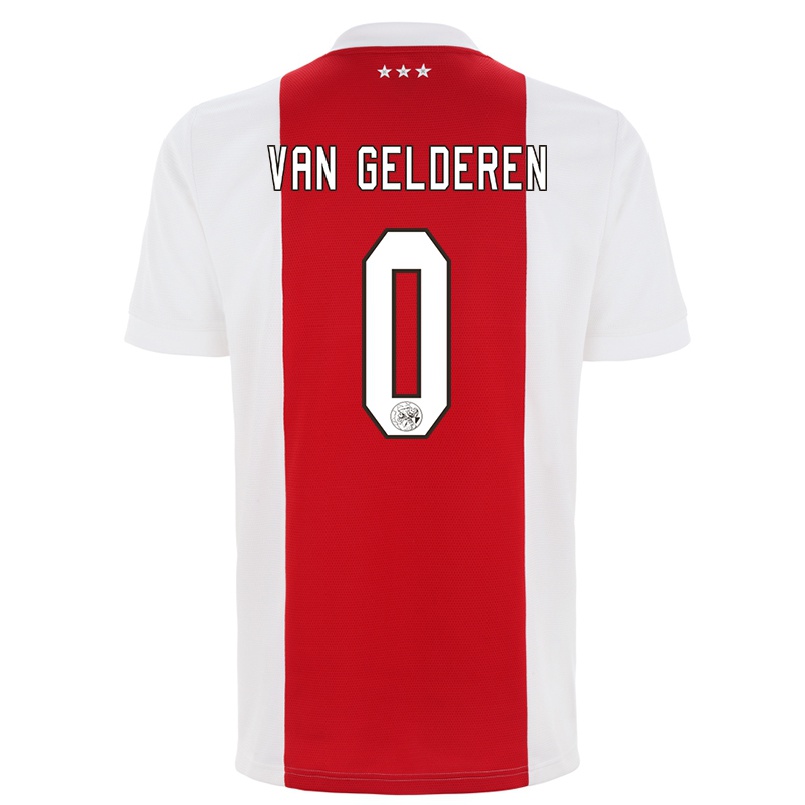 Kinder Fußball Liam Van Gelderen #0 Rot-weiss Heimtrikot Trikot 2021/22 T-shirt