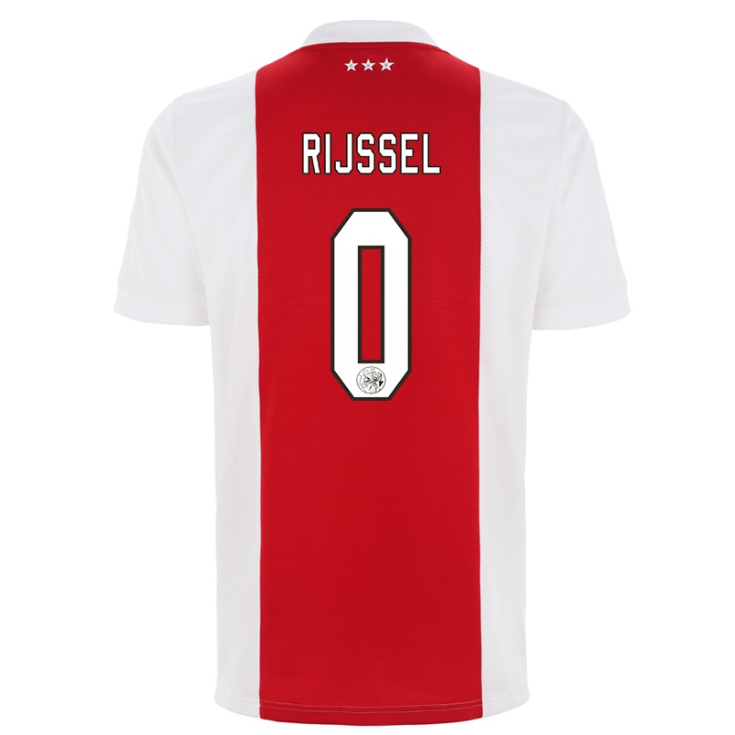 Kinder Fußball Jermain Rijssel #0 Rot-Weiss Heimtrikot Trikot 2021/22 T-Shirt