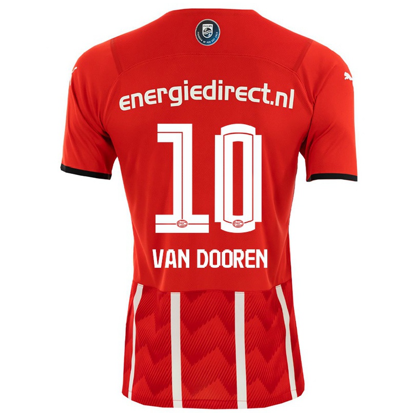 Kinder Fußball Kayleigh Van Dooren #10 Rot Heimtrikot Trikot 2021/22 T-shirt