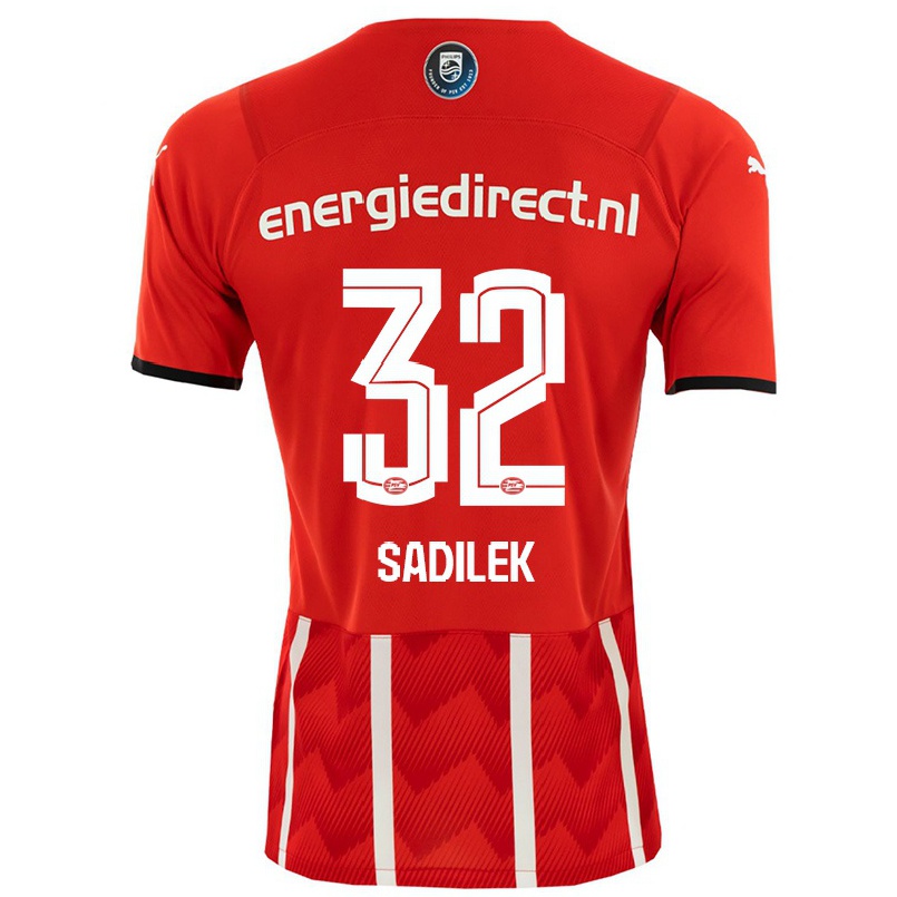 Kinder Fußball Michal Sadilek #32 Rot Heimtrikot Trikot 2021/22 T-shirt