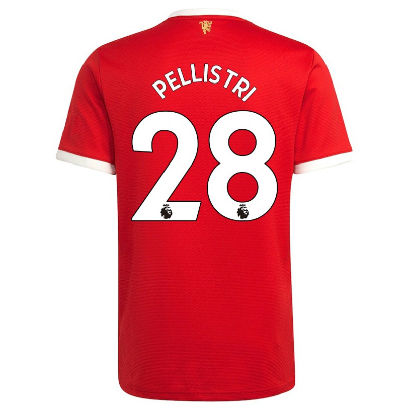 Kinder Fußball Facundo Pellistri #28 Rot Heimtrikot Trikot 2021/22 T-shirt