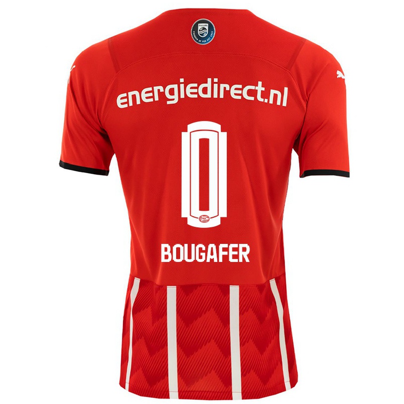 Kinder Fußball Ilyas Bougafer #0 Rot Heimtrikot Trikot 2021/22 T-shirt