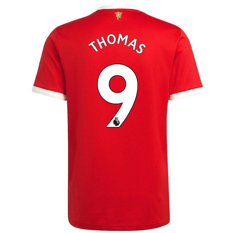 Kinder Fußball Martha Thomas #9 Rot Heimtrikot Trikot 2021/22 T-shirt