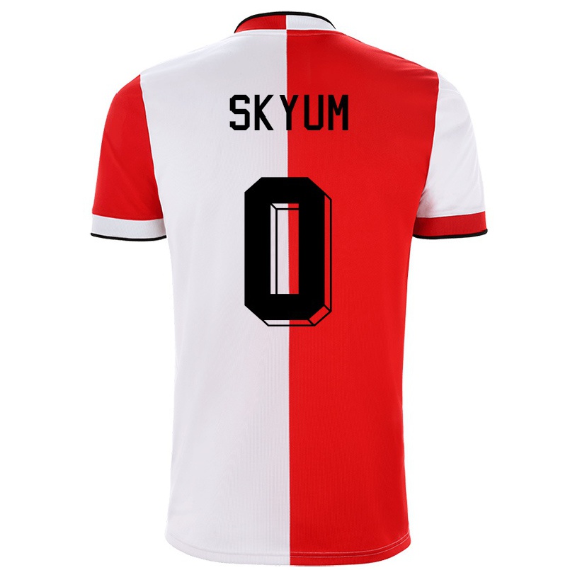 Kinder Fußball Levi Skyum #0 Rot-weiss Heimtrikot Trikot 2021/22 T-shirt