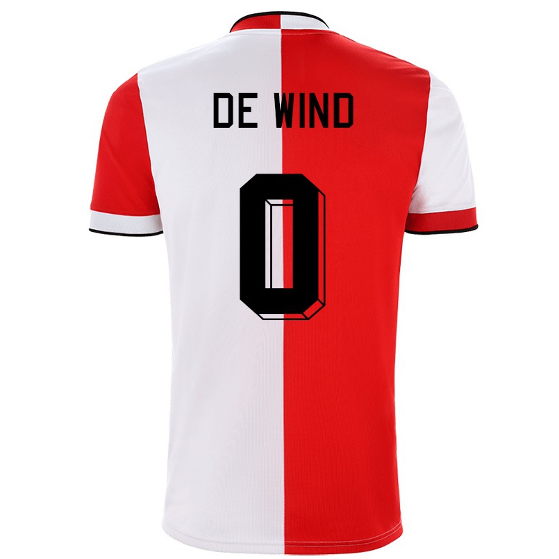 Kinder Fußball Shannon De Wind #0 Rot-weiss Heimtrikot Trikot 2021/22 T-shirt