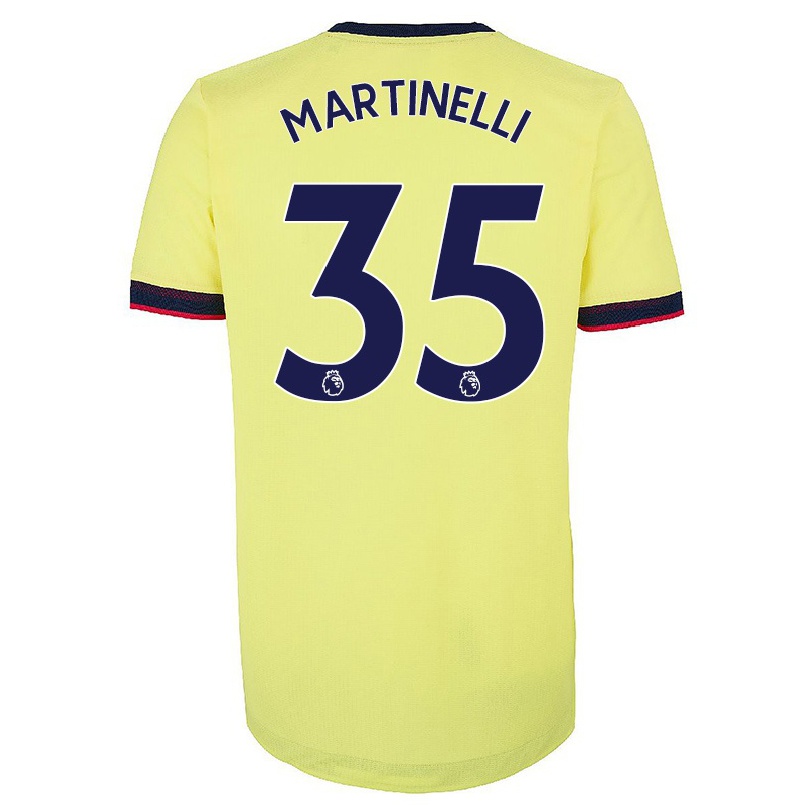 Kinder Fußball Gabriel Martinelli #35 Rot-weiss Heimtrikot Trikot 2021/22 T-shirt