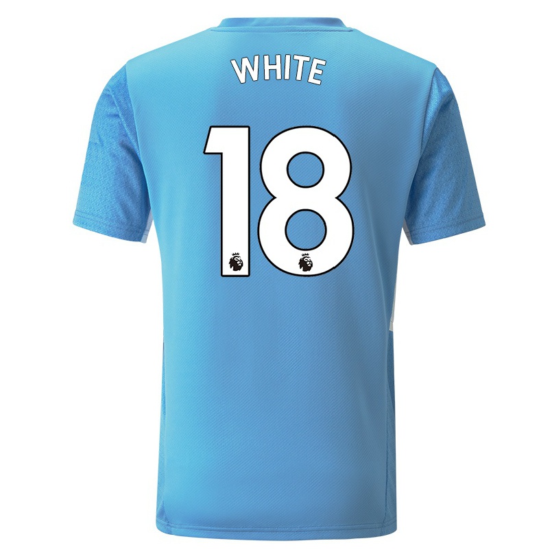 Kinder Fußball Ellen White #18 Blau Heimtrikot Trikot 2021/22 T-shirt