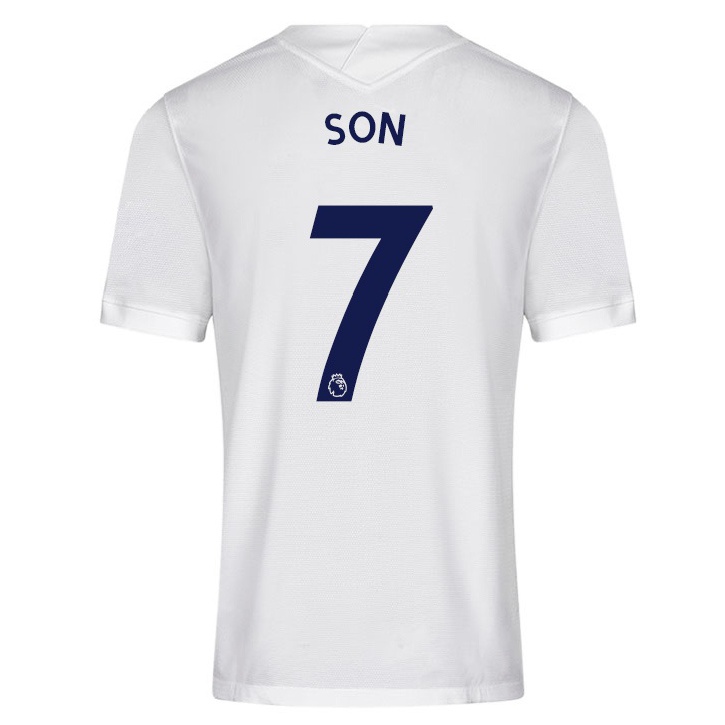 Kinder Fußball Heung-min Son #7 Weiß Heimtrikot Trikot 2021/22 T-shirt