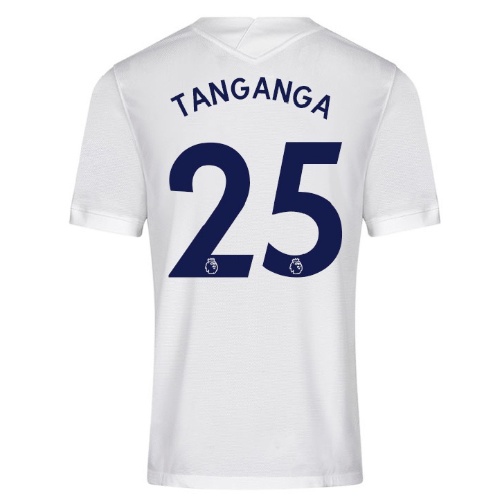 Kinder Fußball Japhet Tanganga #25 Weiß Heimtrikot Trikot 2021/22 T-shirt