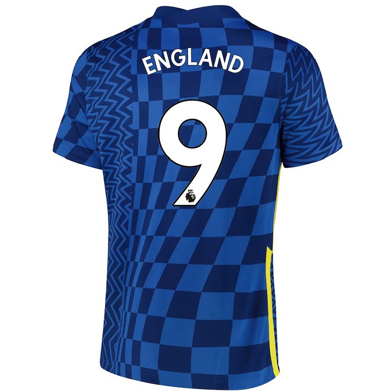 Kinder Fußball Bethany England #9 Dunkelblau Heimtrikot Trikot 2021/22 T-shirt