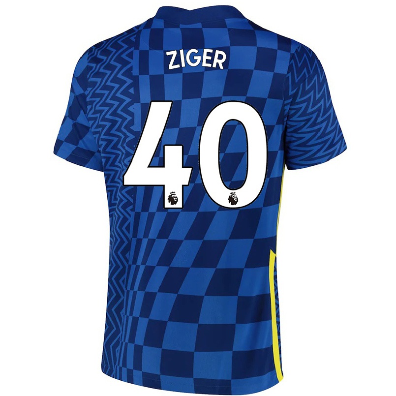 Kinder Fußball Karlo Ziger #40 Dunkelblau Heimtrikot Trikot 2021/22 T-shirt