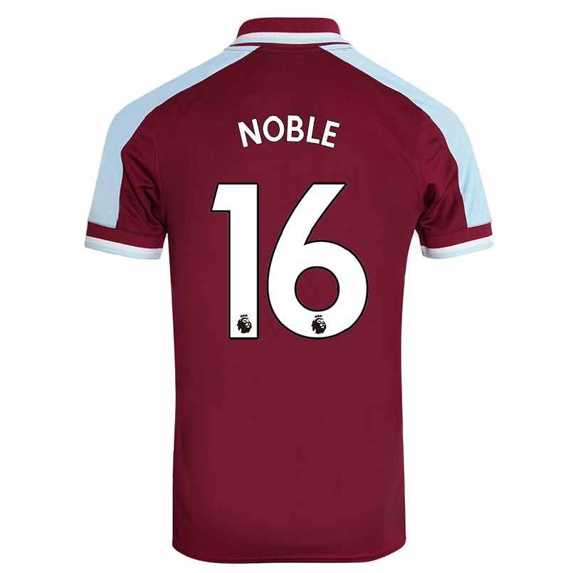Kinder Fußball Mark Noble #16 Kastanienbraun Heimtrikot Trikot 2021/22 T-shirt