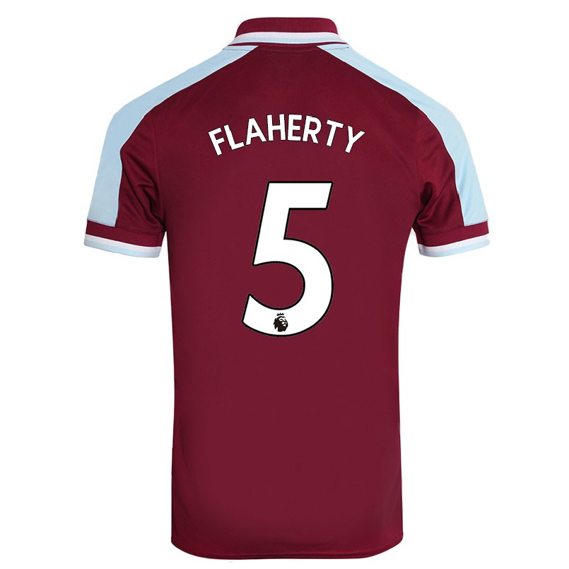 Kinder Fußball Gilly Flaherty #5 Kastanienbraun Heimtrikot Trikot 2021/22 T-shirt