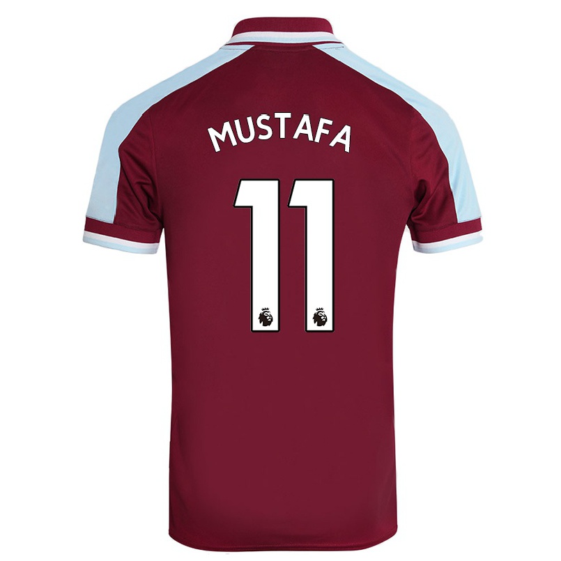 Kinder Fußball Nor Mustafa #11 Kastanienbraun Heimtrikot Trikot 2021/22 T-shirt