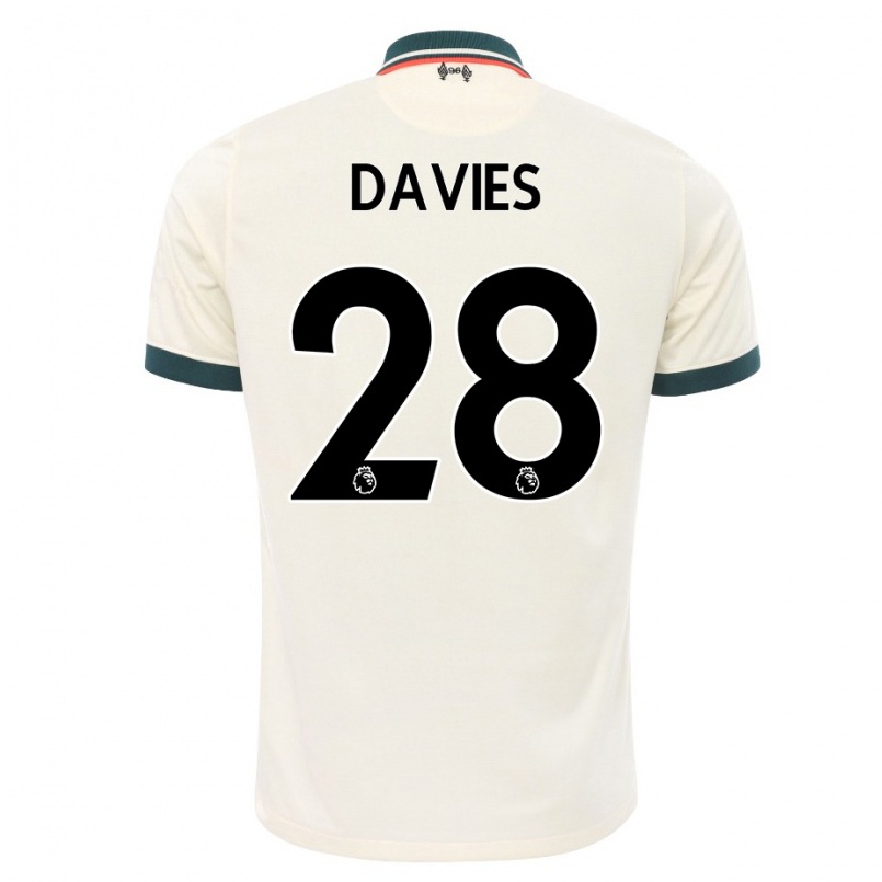 Kinder Fußball Ben Davies #28 Beige Auswärtstrikot Trikot 2021/22 T-shirt