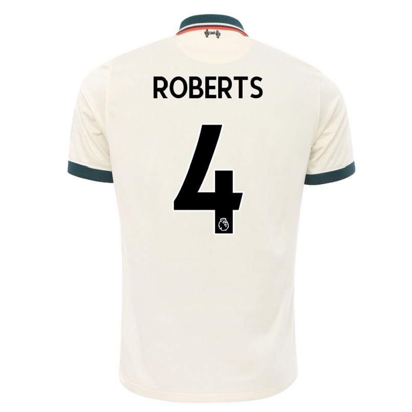 Kinder Fußball Rhiannon Roberts #4 Beige Auswärtstrikot Trikot 2021/22 T-shirt