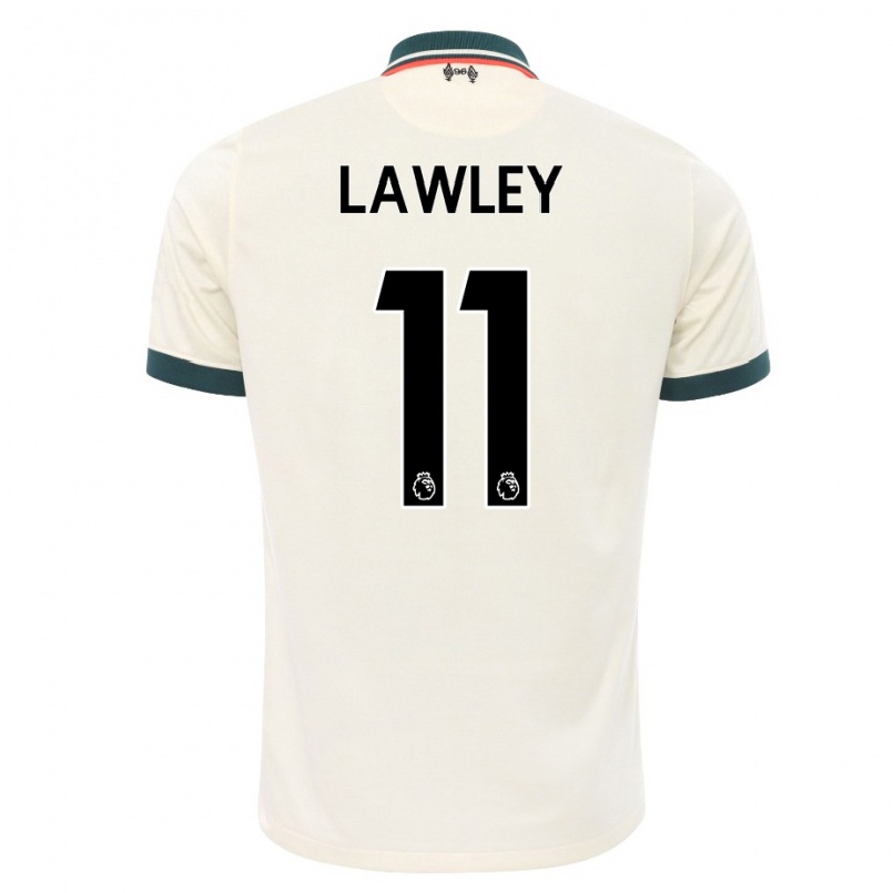 Kinder Fußball Melissa Lawley #11 Beige Auswärtstrikot Trikot 2021/22 T-Shirt