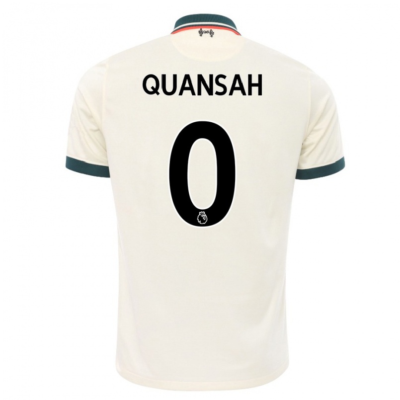 Kinder Fußball Jarell Quansah #0 Beige Auswärtstrikot Trikot 2021/22 T-shirt