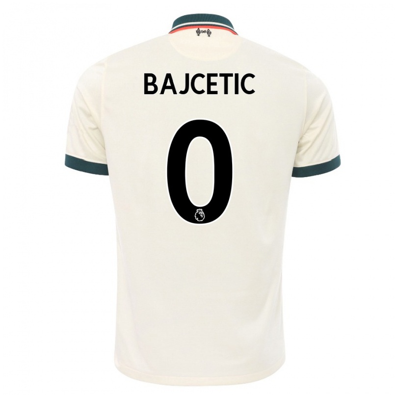 Kinder Fußball Stefan Bajcetic #0 Beige Auswärtstrikot Trikot 2021/22 T-shirt