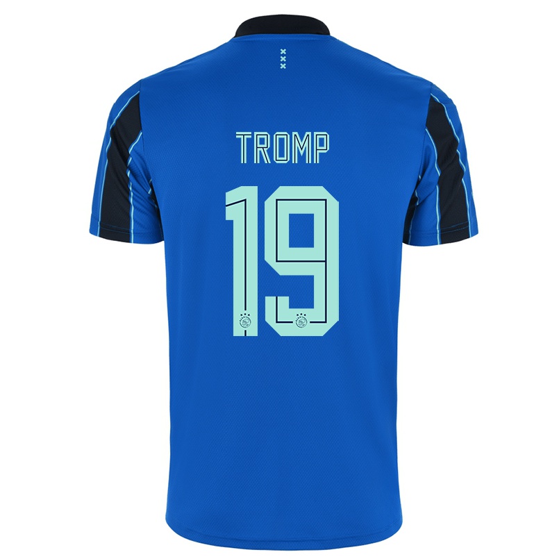 Kinder Fußball Nikita Tromp #19 Blau Schwarz Auswärtstrikot Trikot 2021/22 T-shirt