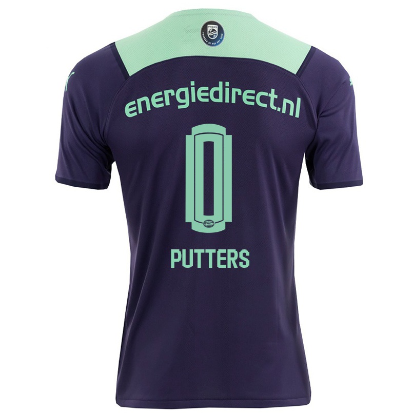 Kinder Fußball Lars Putters #0 Dunkelviolett Auswärtstrikot Trikot 2021/22 T-shirt