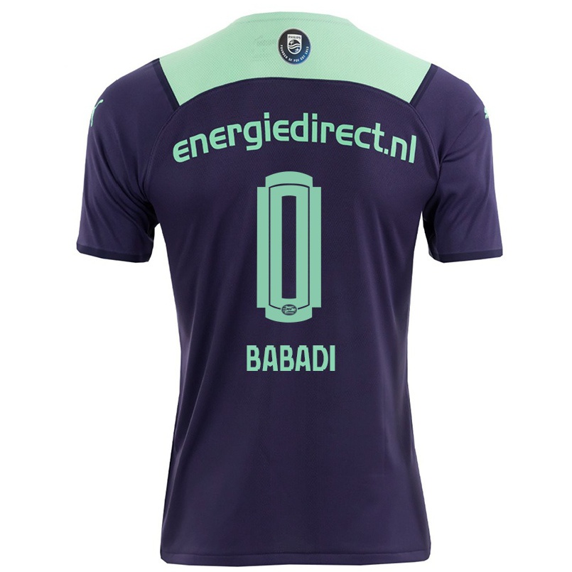 Kinder Fußball Isaac Babadi #0 Dunkelviolett Auswärtstrikot Trikot 2021/22 T-shirt