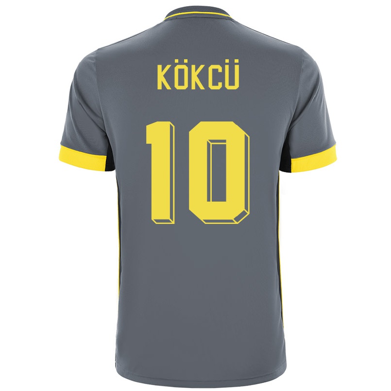 Kinder Fußball Orkun Kokcu #10 Grad Schwarz Auswärtstrikot Trikot 2021/22 T-shirt