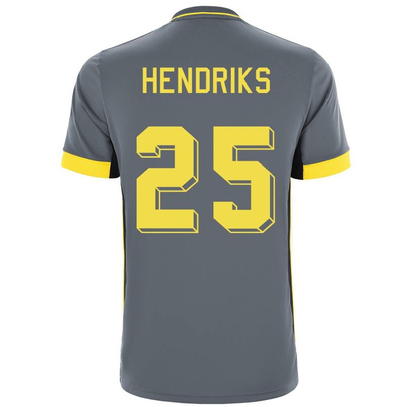 Kinder Fußball Ramon Hendriks #25 Grad Schwarz Auswärtstrikot Trikot 2021/22 T-shirt