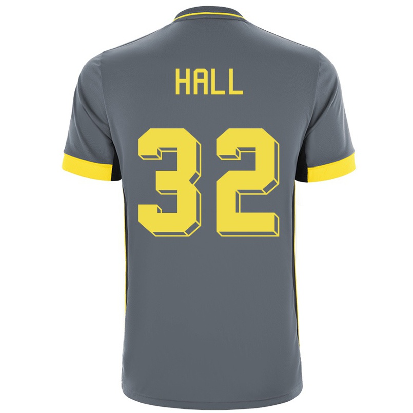 Kinder Fußball Denzel Hall #32 Grad Schwarz Auswärtstrikot Trikot 2021/22 T-Shirt