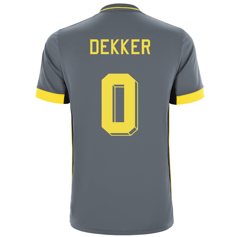 Kinder Fußball Tjeerd Dekker #0 Grad Schwarz Auswärtstrikot Trikot 2021/22 T-shirt