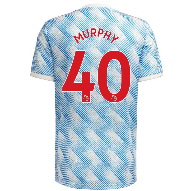 Kinder Fußball Niamh Murphy #40 Blau Weiss Auswärtstrikot Trikot 2021/22 T-shirt