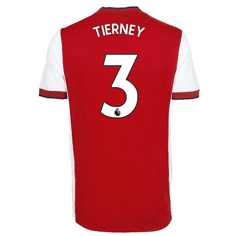 Kinder Fußball Kieran Tierney #3 Gelb Auswärtstrikot Trikot 2021/22 T-shirt