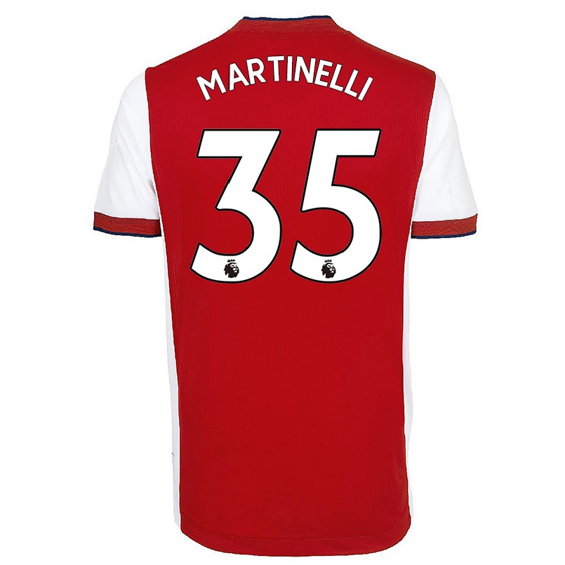 Kinder Fußball Gabriel Martinelli #35 Gelb Auswärtstrikot Trikot 2021/22 T-shirt