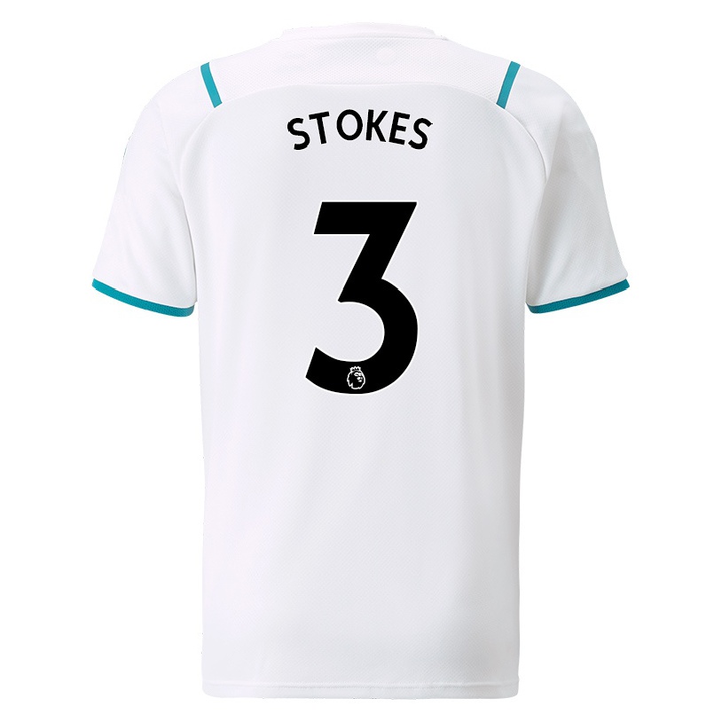 Kinder Fußball Demi Stokes #3 Weiß Auswärtstrikot Trikot 2021/22 T-shirt