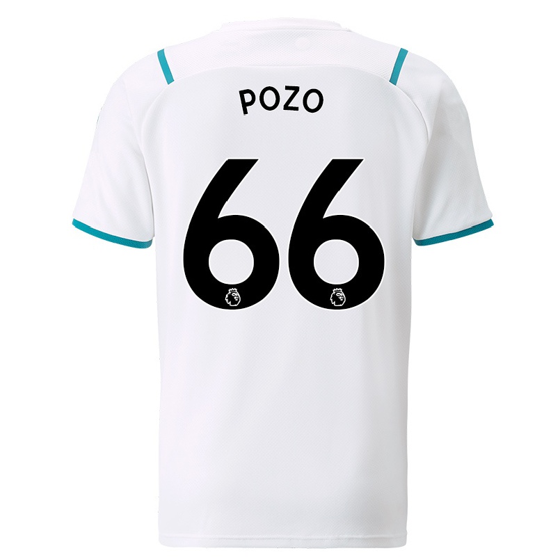 Kinder Fußball Iker Pozo #66 Weiß Auswärtstrikot Trikot 2021/22 T-shirt