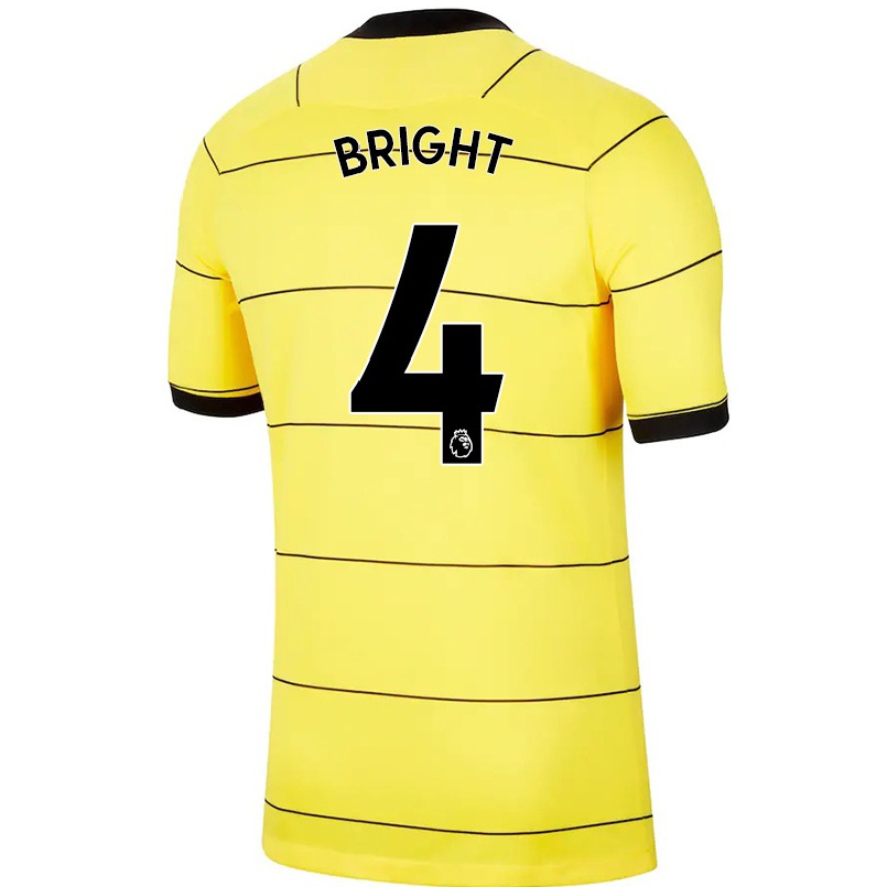 Kinder Fußball Millie Bright #4 Gelb Auswärtstrikot Trikot 2021/22 T-shirt