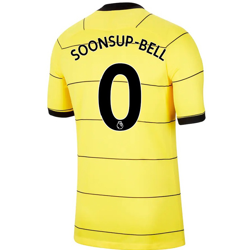 Kinder Fußball Jude Soonsup-bell #0 Gelb Auswärtstrikot Trikot 2021/22 T-shirt