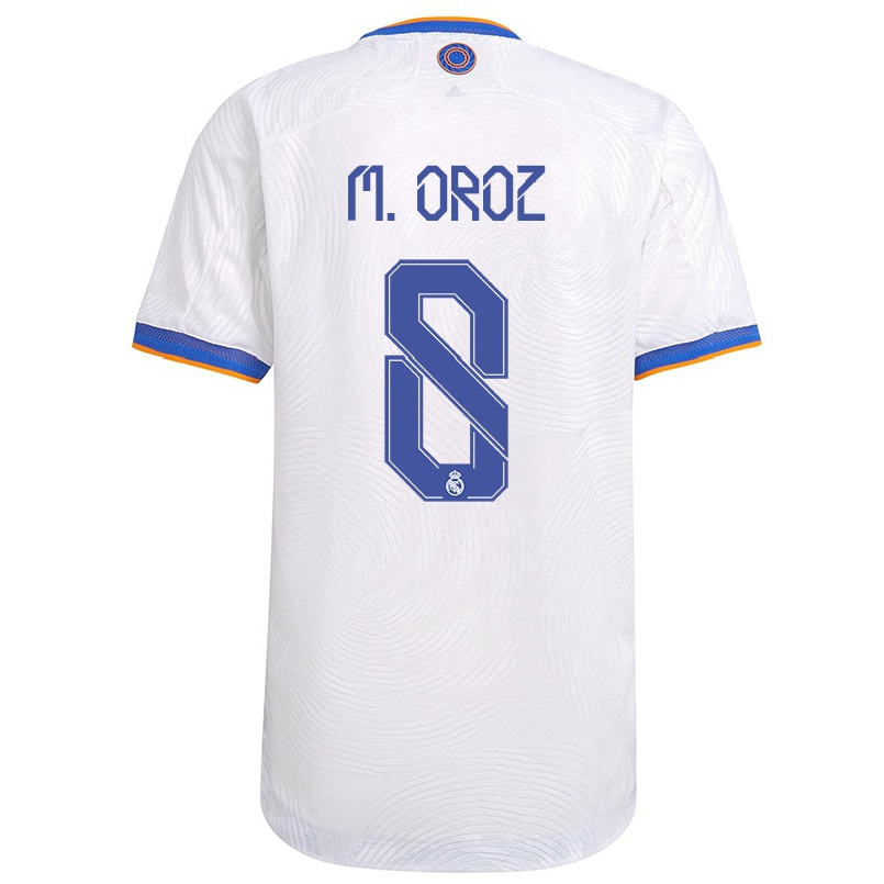 Kinder Fußball Maite Oroz #8 Weiß Heimtrikot Trikot 2021/22 T-Shirt